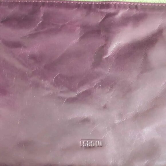 m0851 Soft Leather Bag Pouchette Plate Clutch Wristlet - Picture 5 of 5